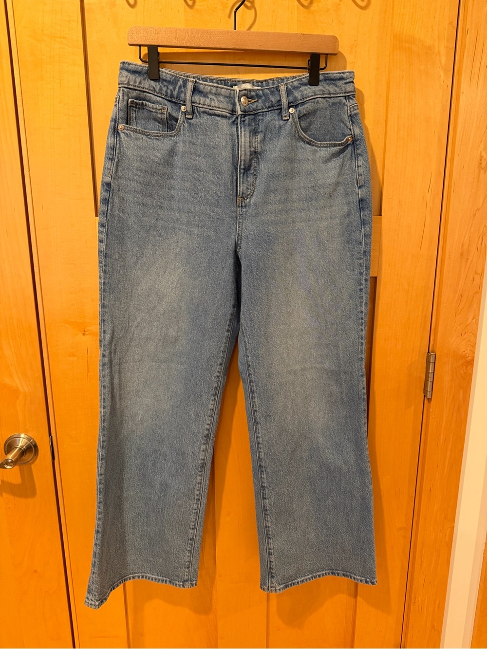 Classic High-Rise Wide-Leg Women's Jeans - Light Blue
